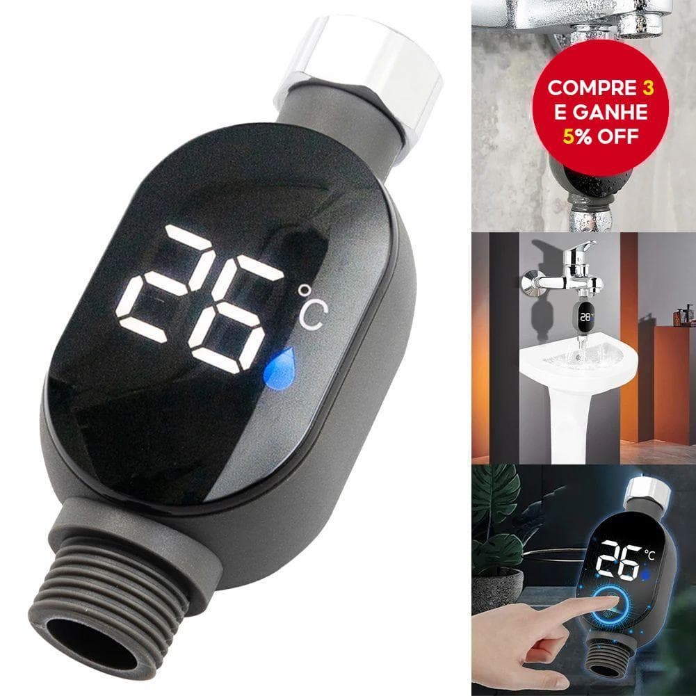 Medidor De Temperatura Da Água Torneira Do Chuveiro Com Display LED Para Crianças E Adultos , Ferramentas De Banho Acess
