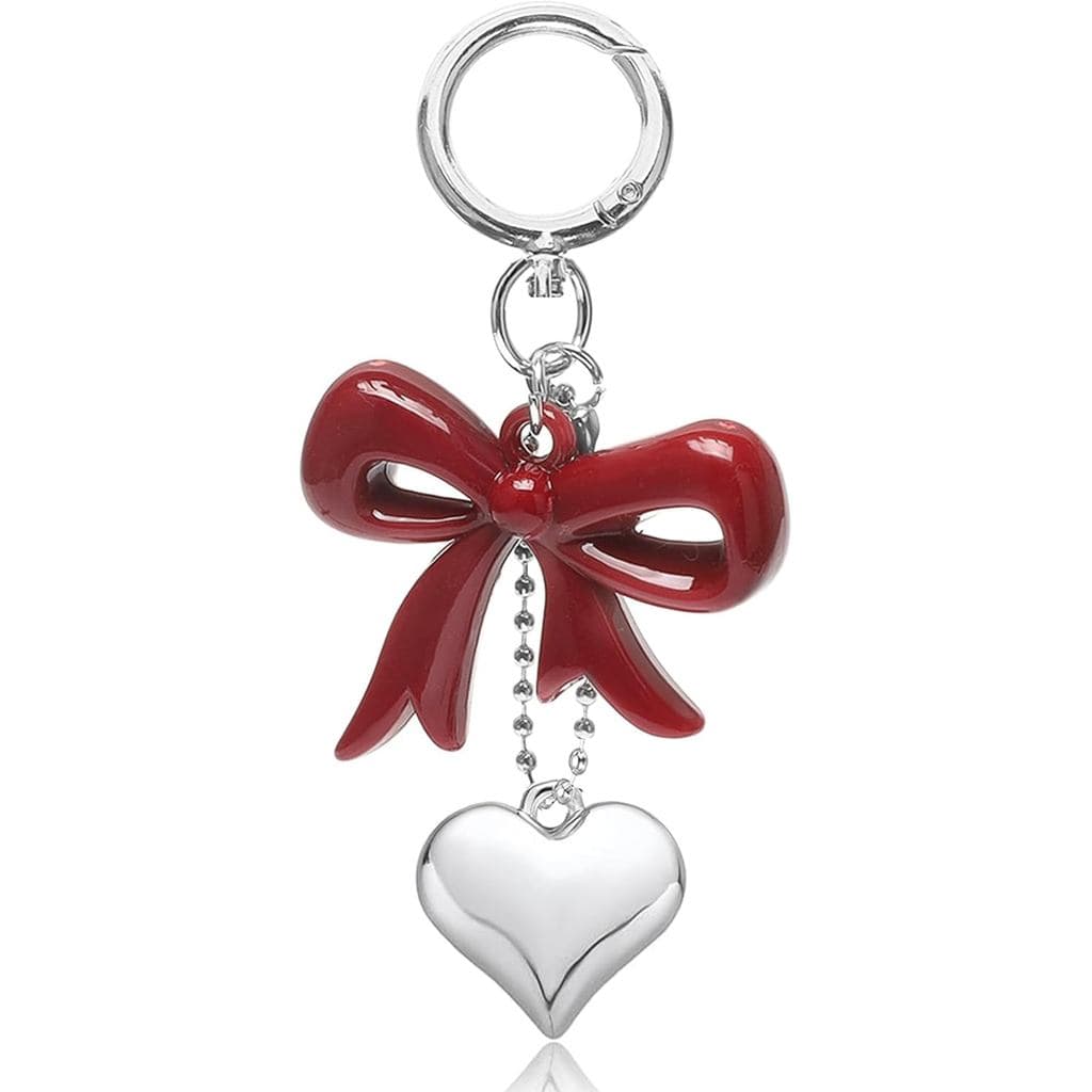 Kawaii Saco Encantos Bolsa Para Bolsas Femininas Acessórios Bonito Coração Arco Chaveiro Carro Aniversário Presentes De 