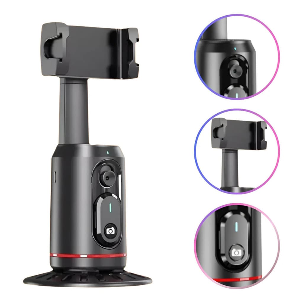 Gimbal Suporte Celular 360 Reconhecimento Facial Apoio Gesto