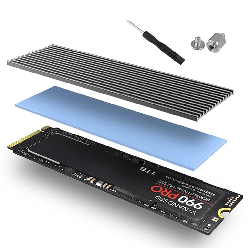 Dissipador Alumínio Calor Ssd Nvme M.2 2280 Barato Pc/Ps5/Mac com Thermalpad