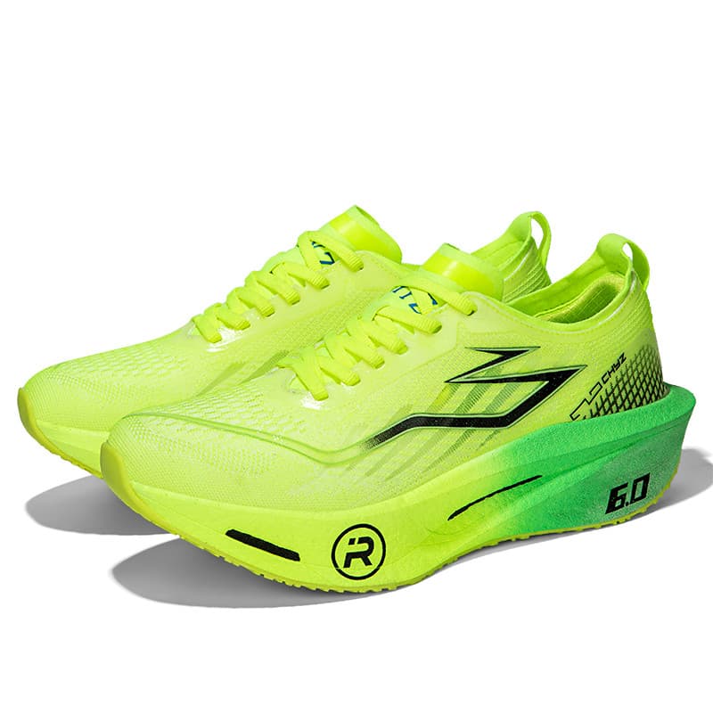 Homens mulheres voando tecido maratona tênis de corrida baixo-Top respirável placa de carbono tênis