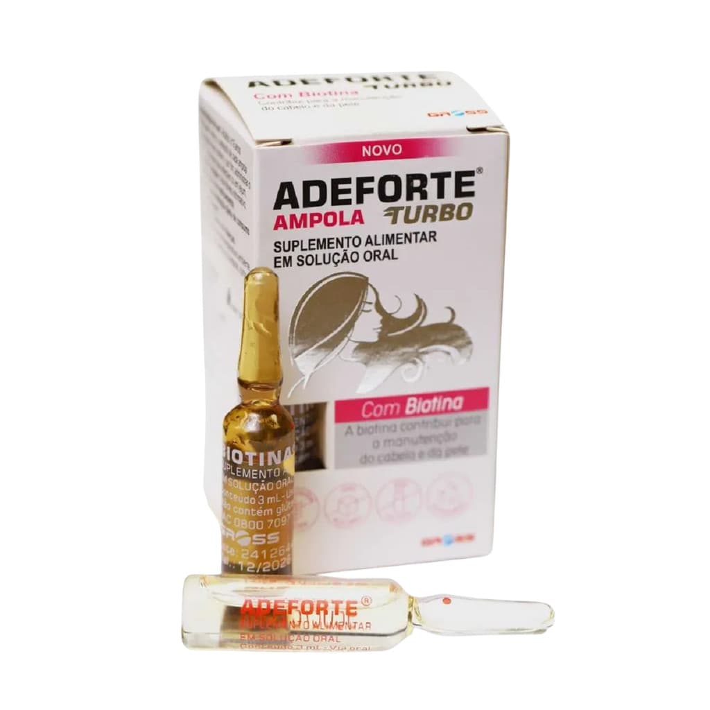 Suplemento Adeforte Turbo Ampola 3ml + Ampola Biotina 3ml - Gross