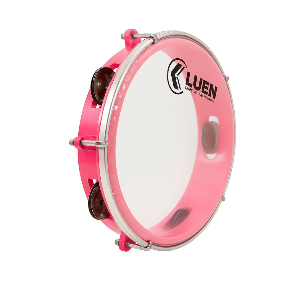 Pandeiro Pele Cristal 8" ABS Júnior Rosa 40084RS 5 Afinações Infantil ou Iniciante