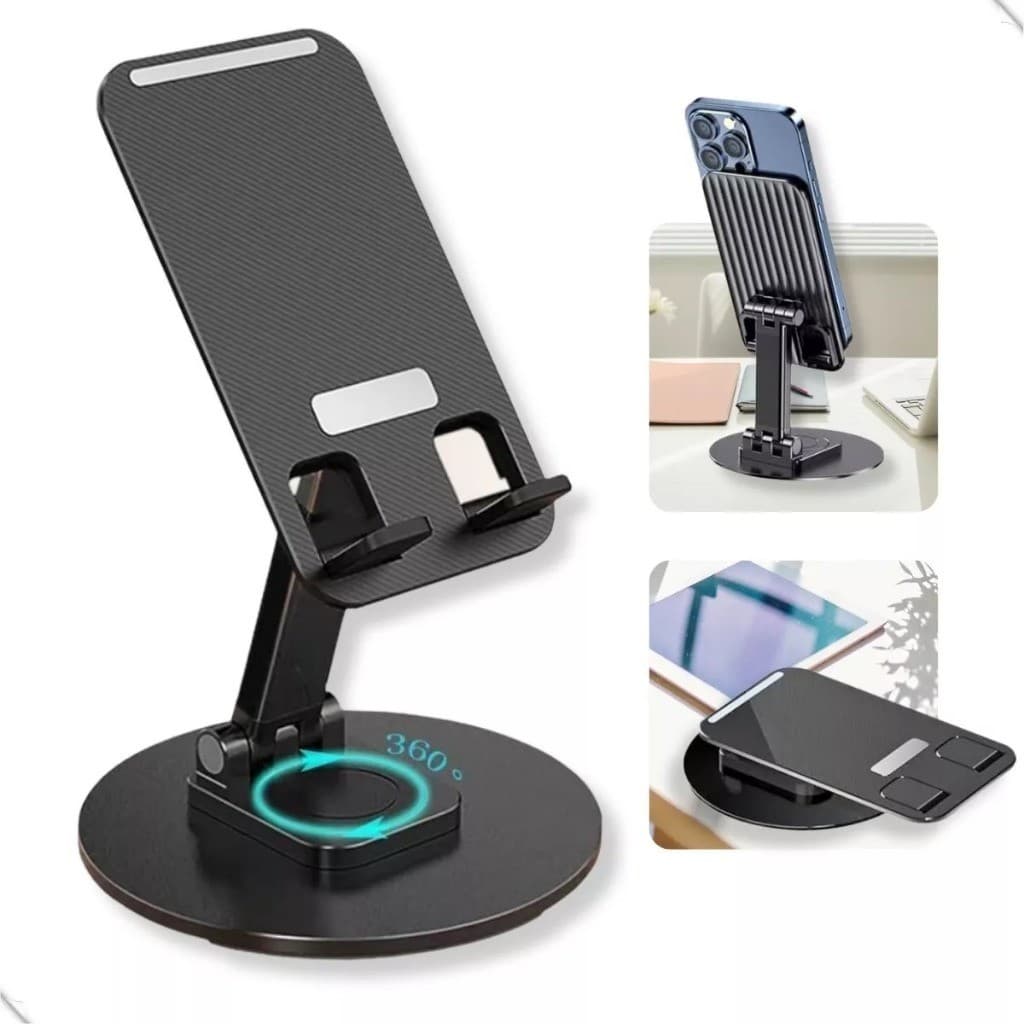 Suporte de Metal Para Tablet e Celular Ajustável Sistema Rotação Click 360 Grau Resistente e Duravel de Alta Qualidade