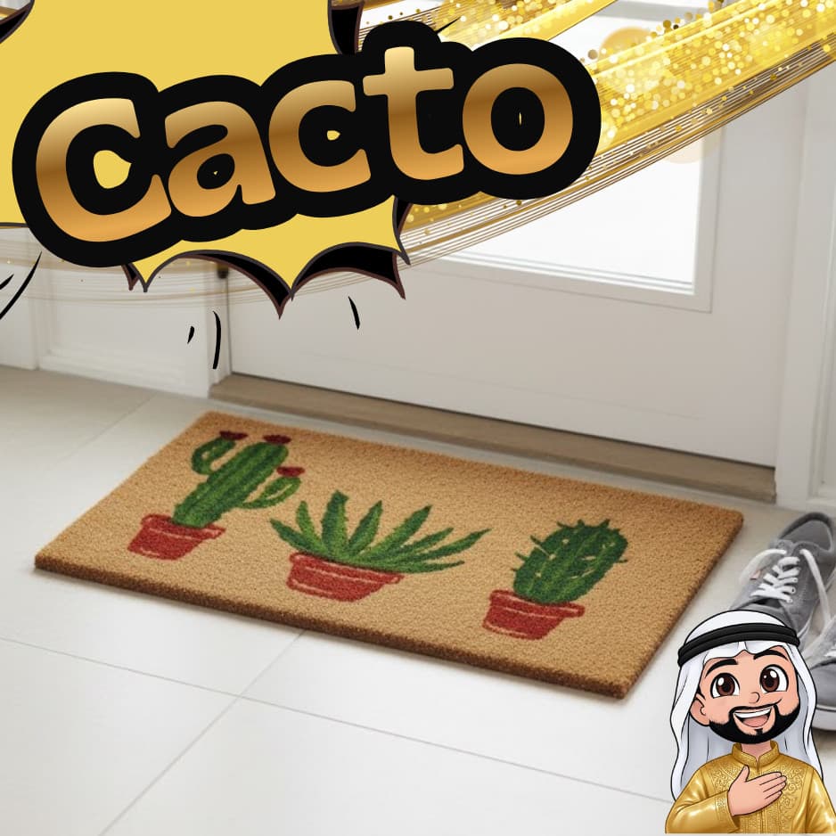 Capacho Antiderrapante Fibra de Coco Emborrachado | Tapete Porta Entrada Casa Decorativo Frases Top