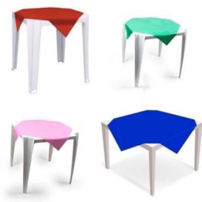 Kit 10 Toalha De Mesa Lisa Plástica 70x70cm Para Aniversário Festa Casamento