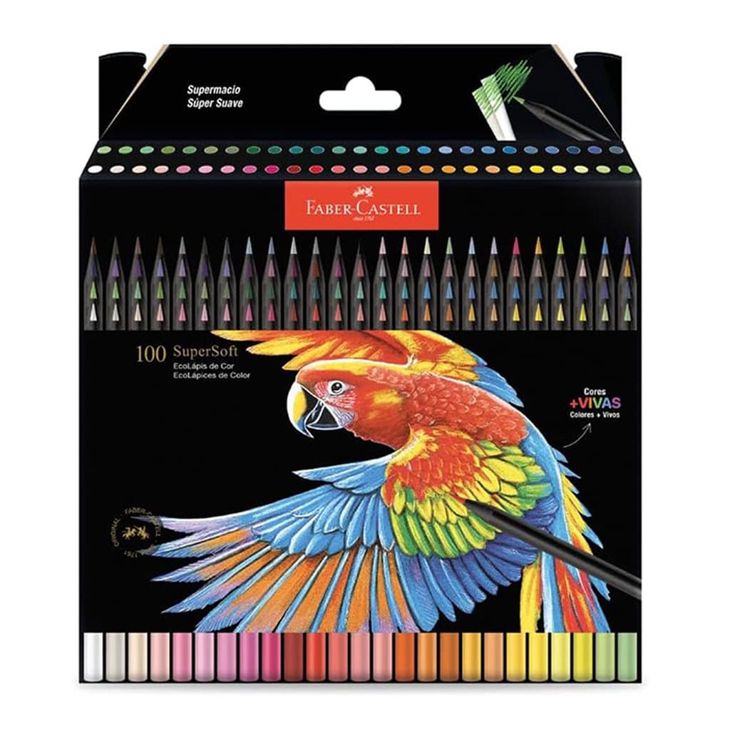Lápis de cor SuperSoft 100 cores 210700 Faber-Castell