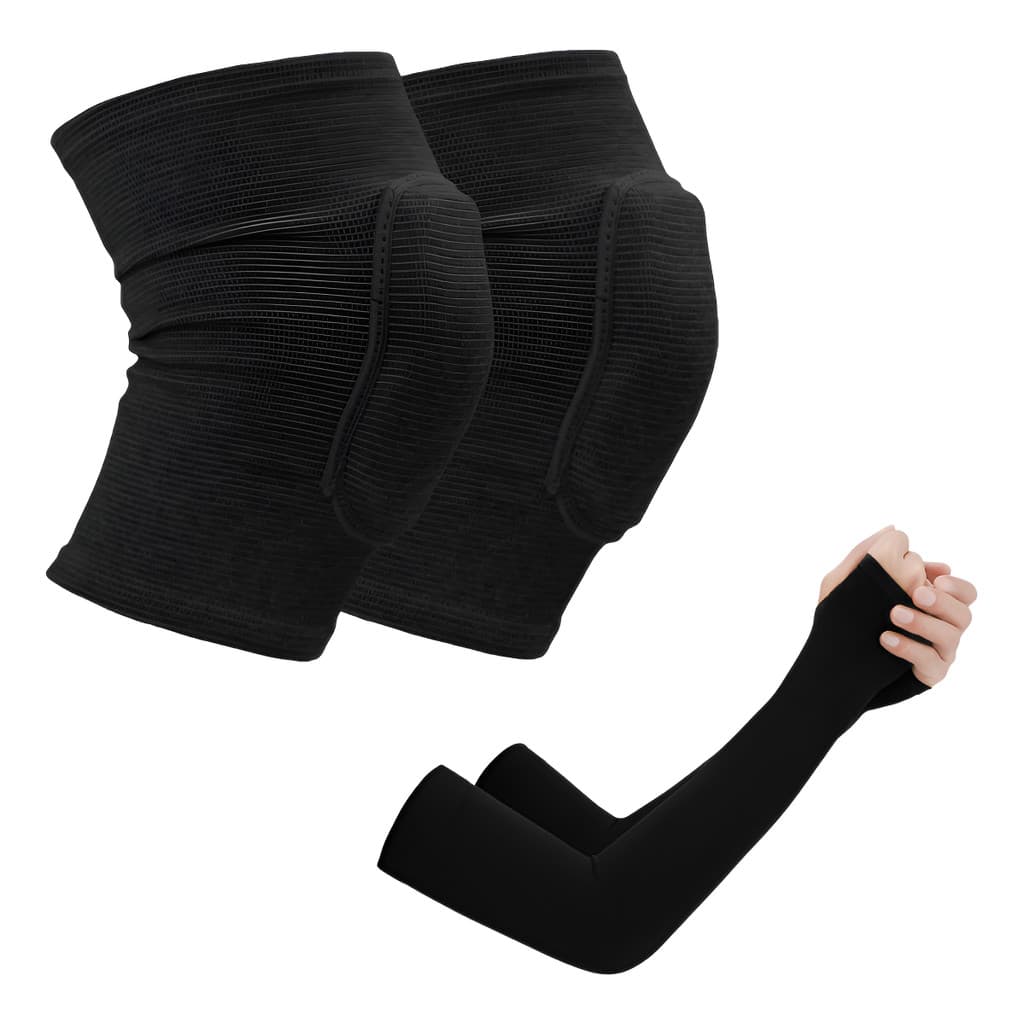 Kit Joelheira E Manguito Para Volei Proteção Anti Impacto