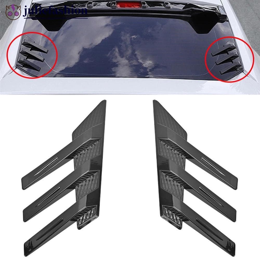JULIEFASHION Universal 2 Pcs Pára-Brisa Traseiro Do Carro Spoiler Lateral Asa Traseira Guarnição Ventiladores Laterais D