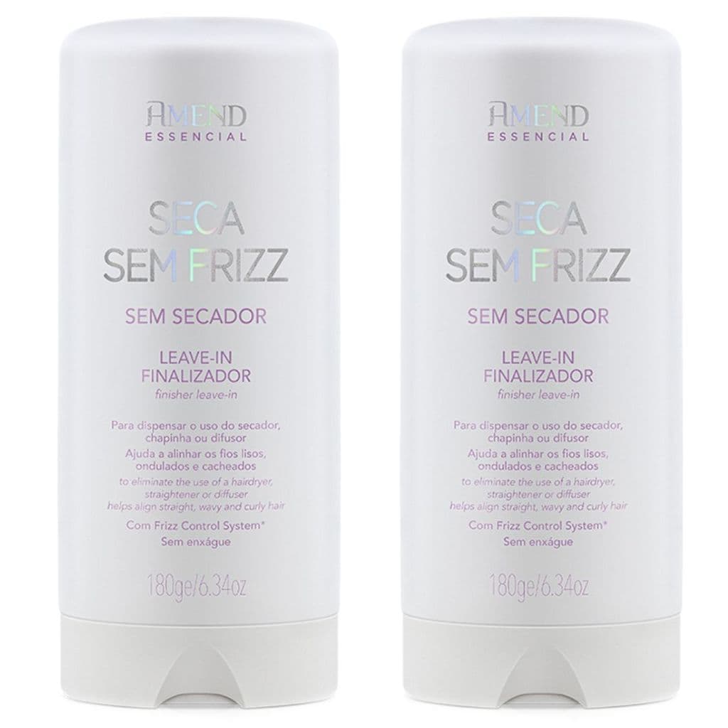 Kit 2 Unidades Amend Essencial Seca Sem Frizz 180ml – Controle e Maciez Imediata!