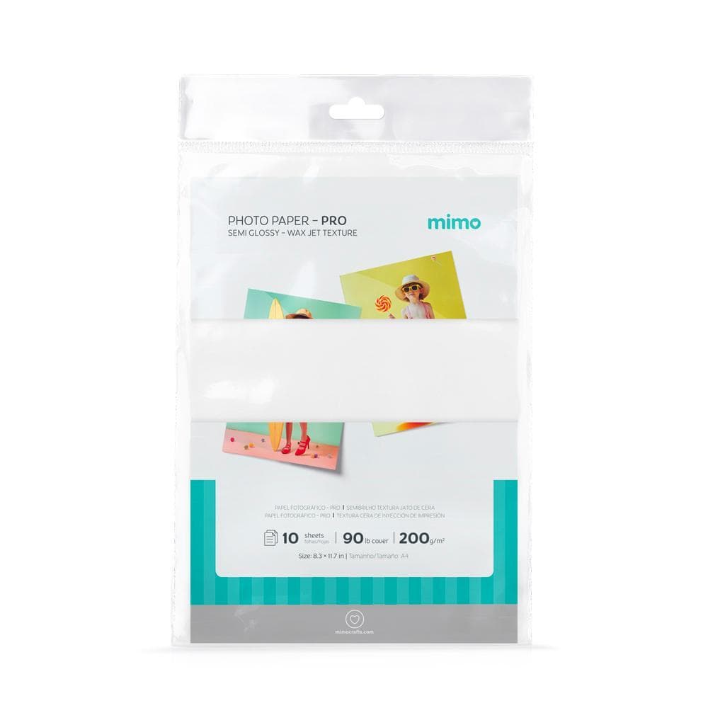 Papel Fotográfico Profissional Ultra - Textura Jato de cera Mimo - 200 gr - A4 - 10 und