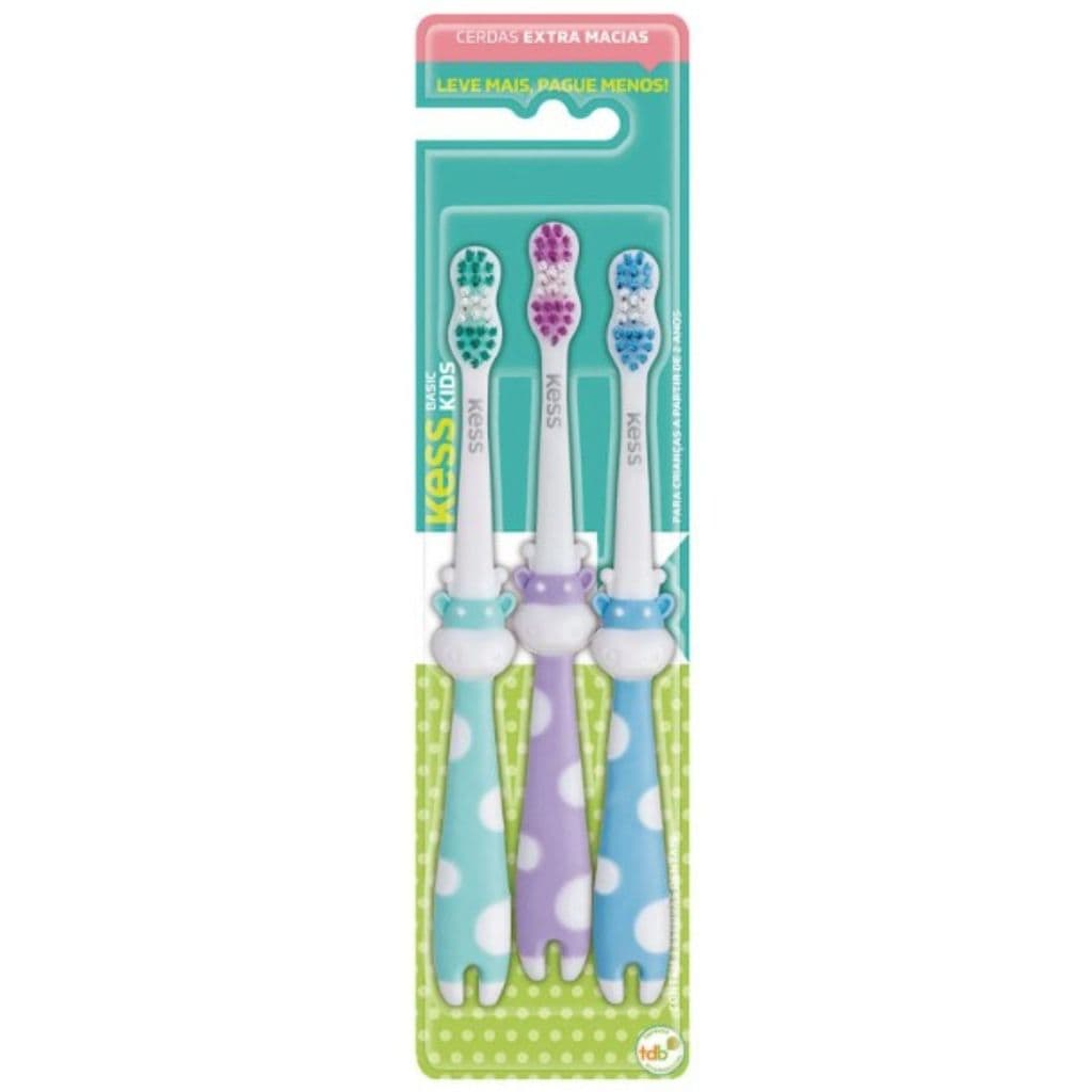 Escova Dental Infantil Basic Pack Com 3 2566 - Kess