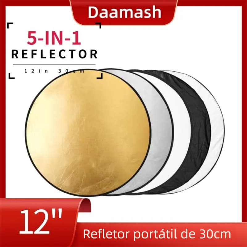[Envio 24H] Rebatedor Circular Refletor 5 em 1 Dobrável de 30cm