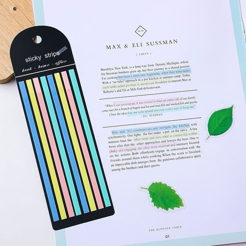 Fita Marca Texto Adesiva Colorido Para Marca Páginas Anotações