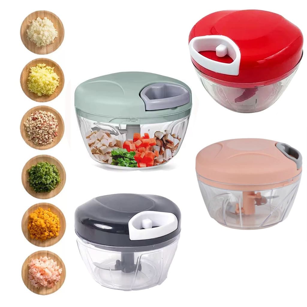 Mini Processador E Triturador De Alimentos Manual 3 Laminas