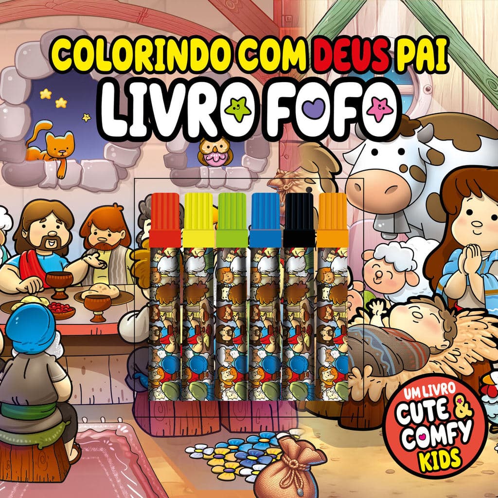 Colorindo com Deus Pai Livro Fofo - Cute & Comfy Kids