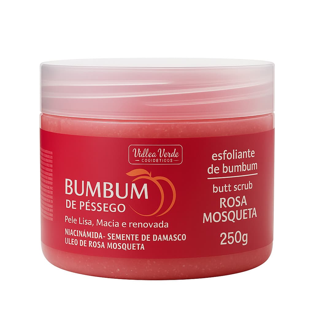 Esfoliante Bumbum de Pêssego Rosa Mosqueta Matto Verde 250g