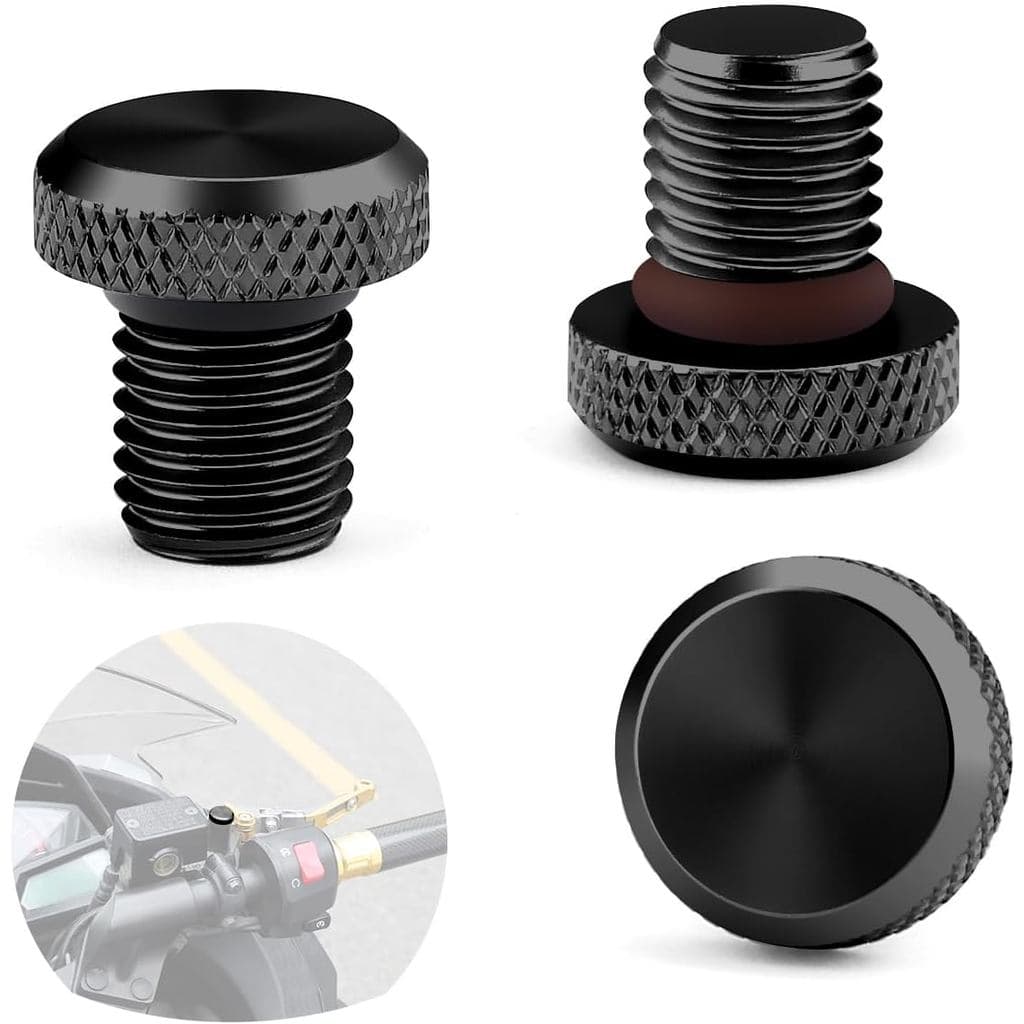 3 Peças de Plugue para Furo de Espelho de Motocicleta M10x1.25, Parafusos Universais de Alumínio para Espelho Retrovisor