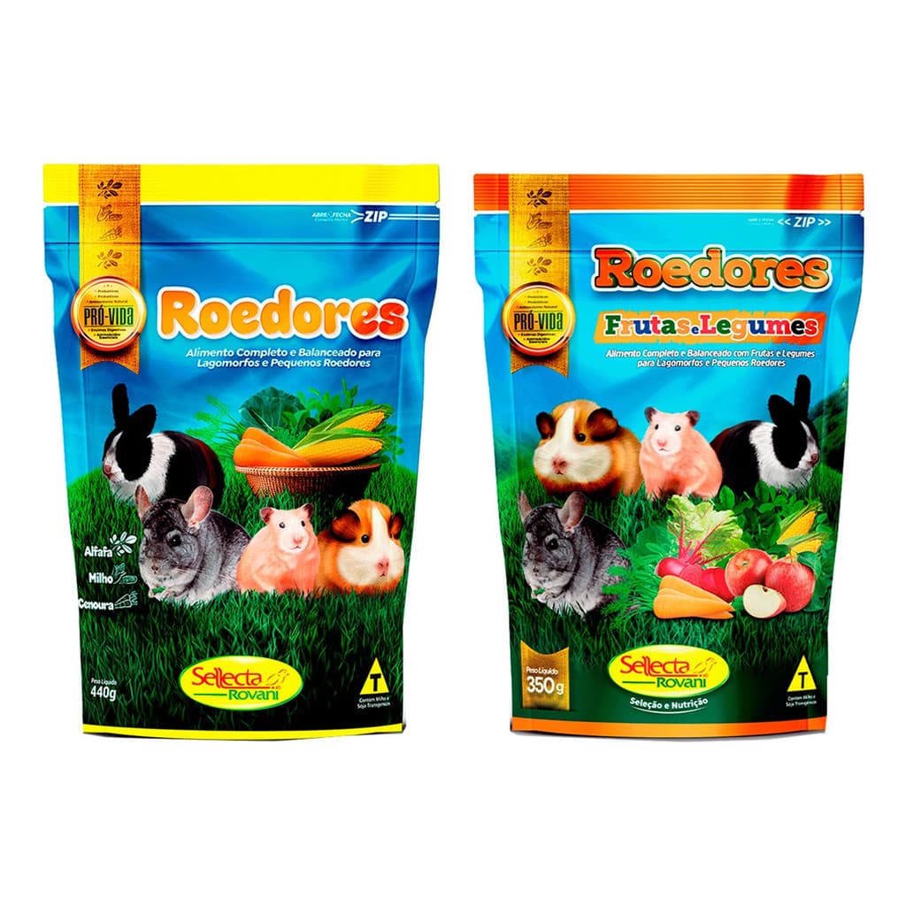 Kit Sellecta Roedores Legumes + Roedores Frutas E Legumes