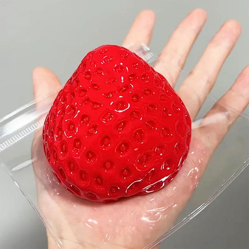 Strawberry Taba Squishy Fidget Toy-Brinquedo De Alívio De Estresse De Recuperação Lenta Para Crianças , Adultos , Lembra