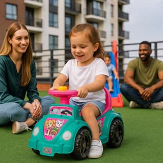 Carrinho Andador Infantil Empurra Buzina Triciclo Quadriciclo Motinha Bicicleta Brinquedo Equilibrio