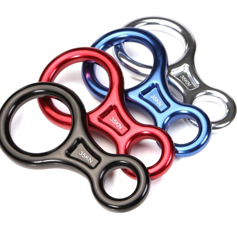 Dispositivo De Rapel Com 8 Descender , Liga De Alumínio Forjada 35KN Para Escalada E Resgate