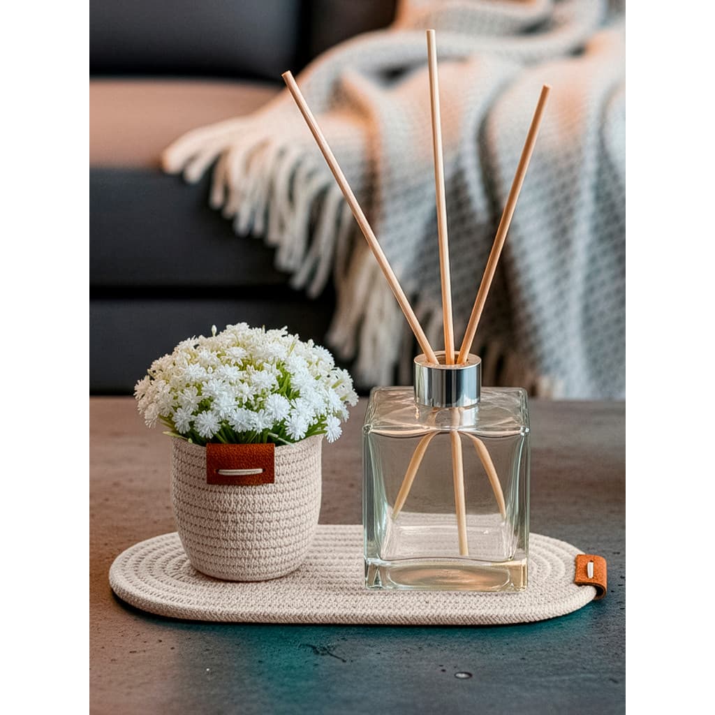 Difusor de ambiente Kit Lavabo Aromatizador Arranjo de flor artificial Mosquitinho Sempre Viva Vaso decorativo Boho Chic