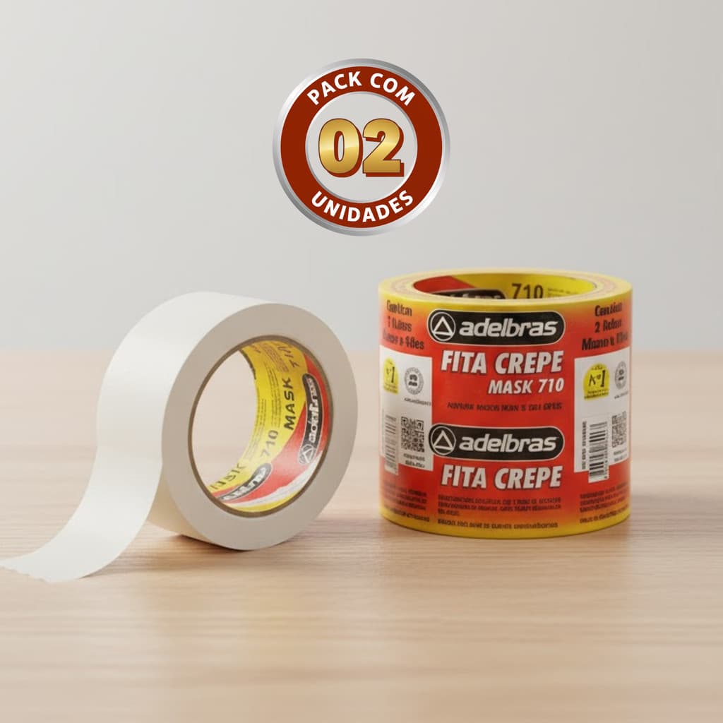 FITA CREPE MASK 48MM X 50MT - 2 UN - ADELBRAS