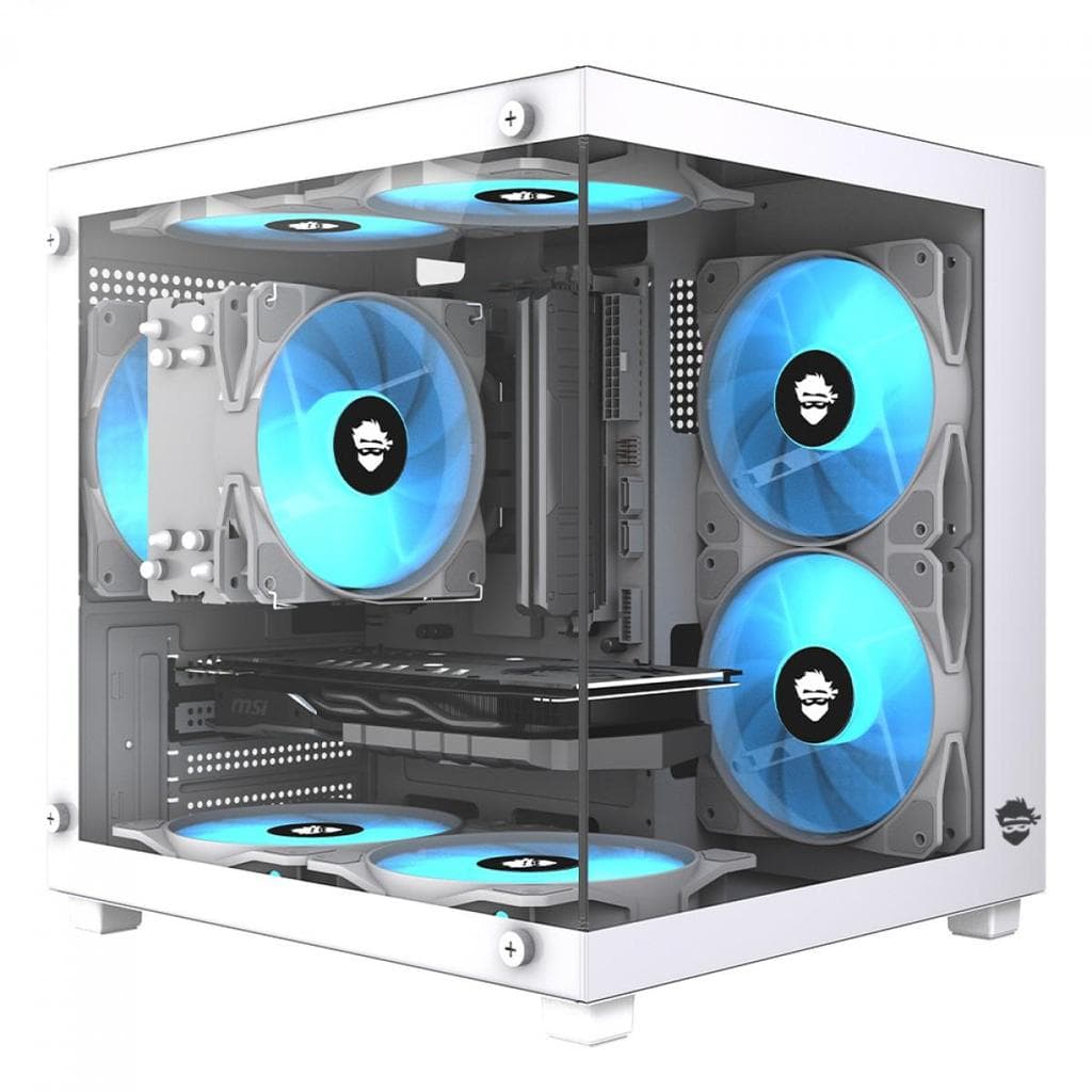 Gabinete Gamer Ninja Ryomaru, Mini Tower, Vidro Temperado, mATX, Sem Fonte, Com 3 Fans,GN-CS-RMMAW3F