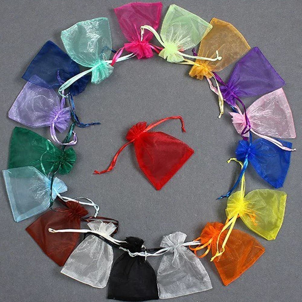 Kit 50/100 Un Saco Saquinho Organza Tule Saquinho  9x12Festa Casamento (Escolha A Cor)