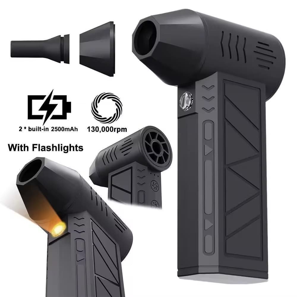 Soprador + Aspirador De Pó 2 em 1 De Ar Sem Fio Mini Turbo Super Poderoso De 130000 Rpm Ventilador