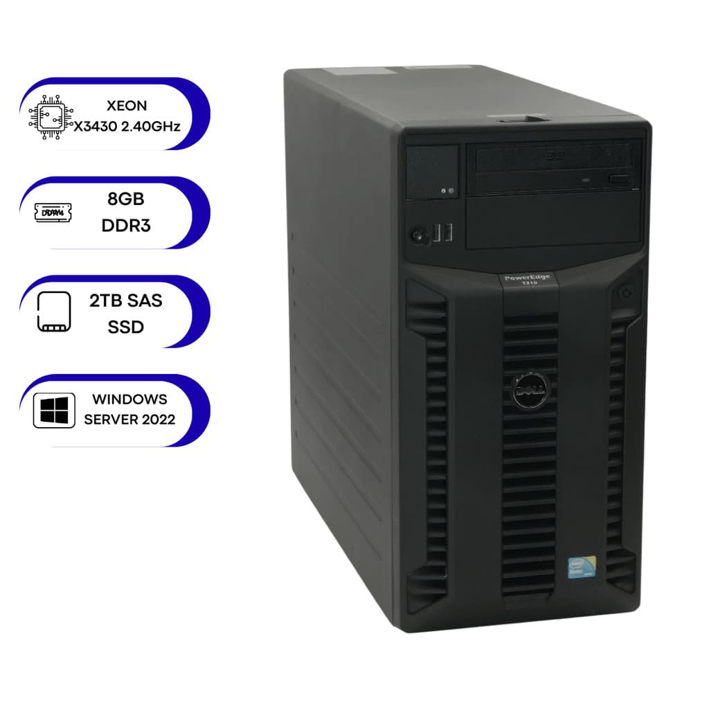 Servidor Dell PowerEdge T310 Xeon X3430 2.40GHz 8gb/2tb HD