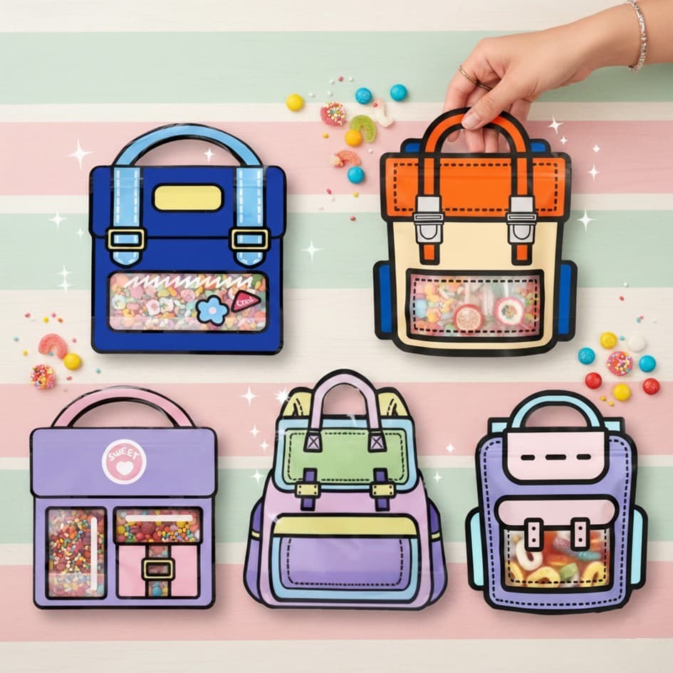 10 unidades Sacola Mochilas para doces e lembrancinhas 18x21cm