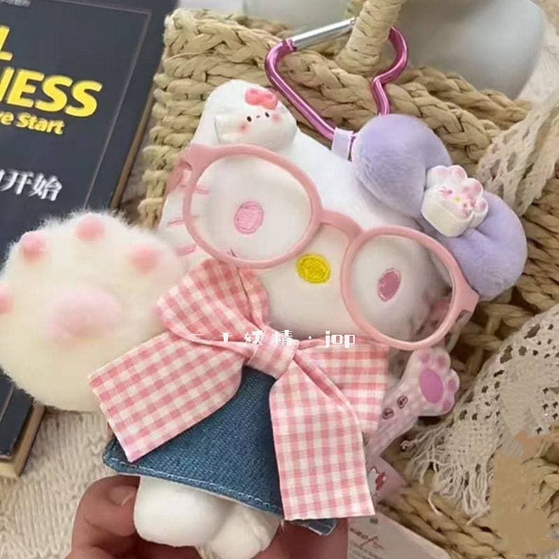 Super Bonito Gato Pata Garra Olá KT Pingente Menina Coração Boneca De Pelúcia Chaveiro Saco Charme Presente De Aniversário Para Mulher Ni8F