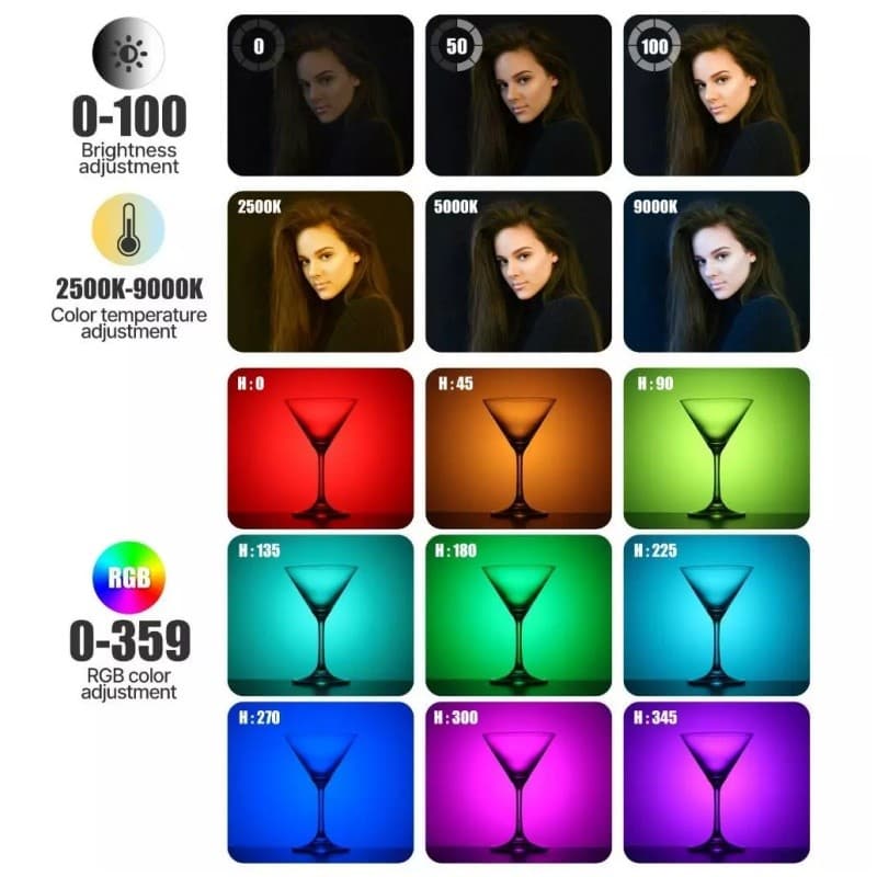 Luz Fe Preenchimento LED RGB VL49 Mini Luz De Bolso Portátil Ideal Para Fotografia