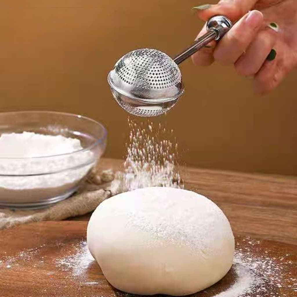 Cozinha Peneira De Farinha Em Aço Inoxidável Agitador De Açúcar Cacau Pó Para Bolo E Sobremesa