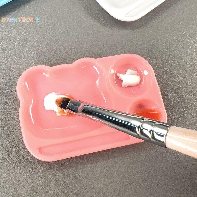 righteous 1 Peça Paleta De Cores De Arte De Unha De Desenho Animado Plástico Esmalte Em Gel Pintura Bandeja De Placa De 