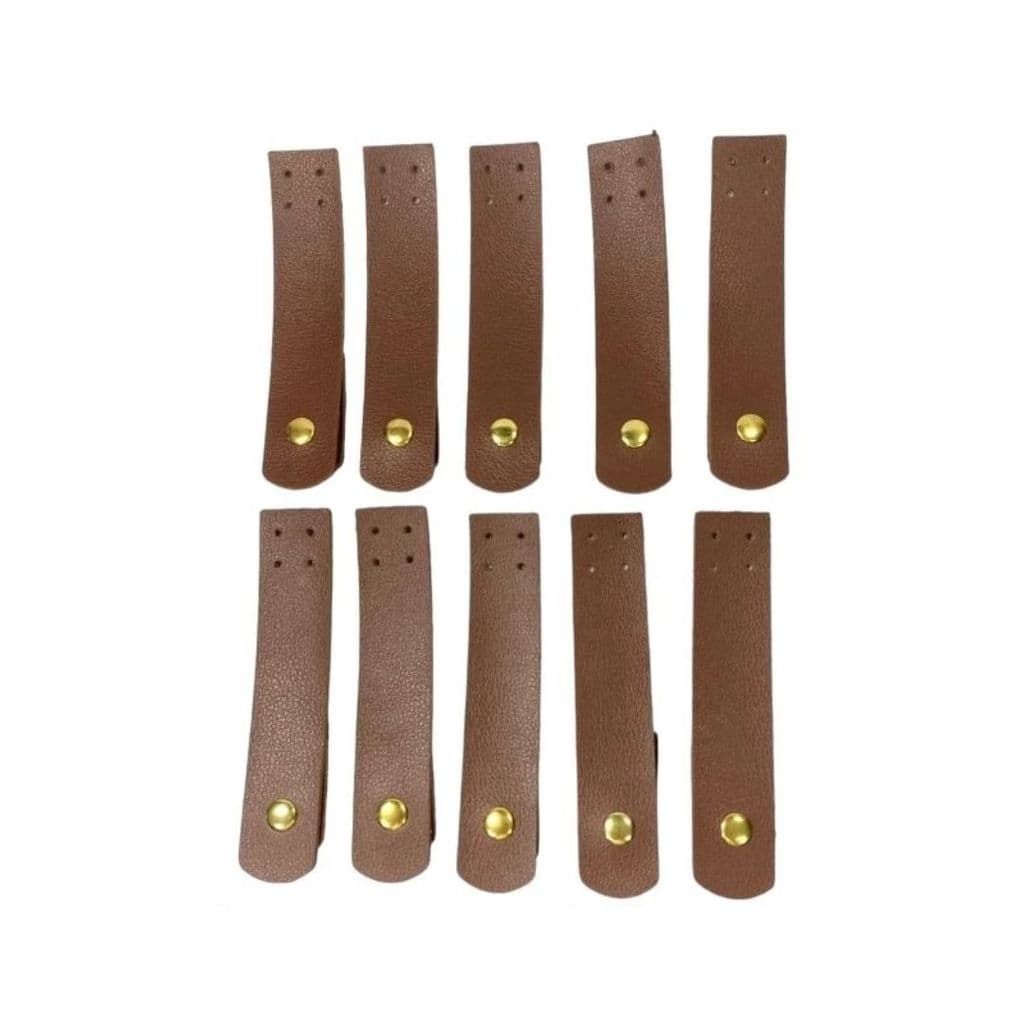 Kit com 10 Lapelas de Bolsa com Botão Imantado em Couro Sintético Montana