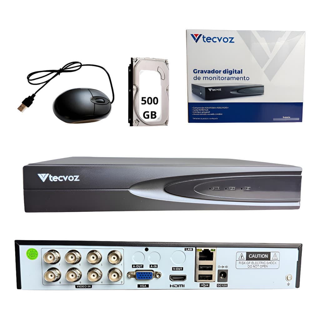 Dvr 16 Canais Gravador Seguranca 1080p Tecvoz Bivolt Com Hd