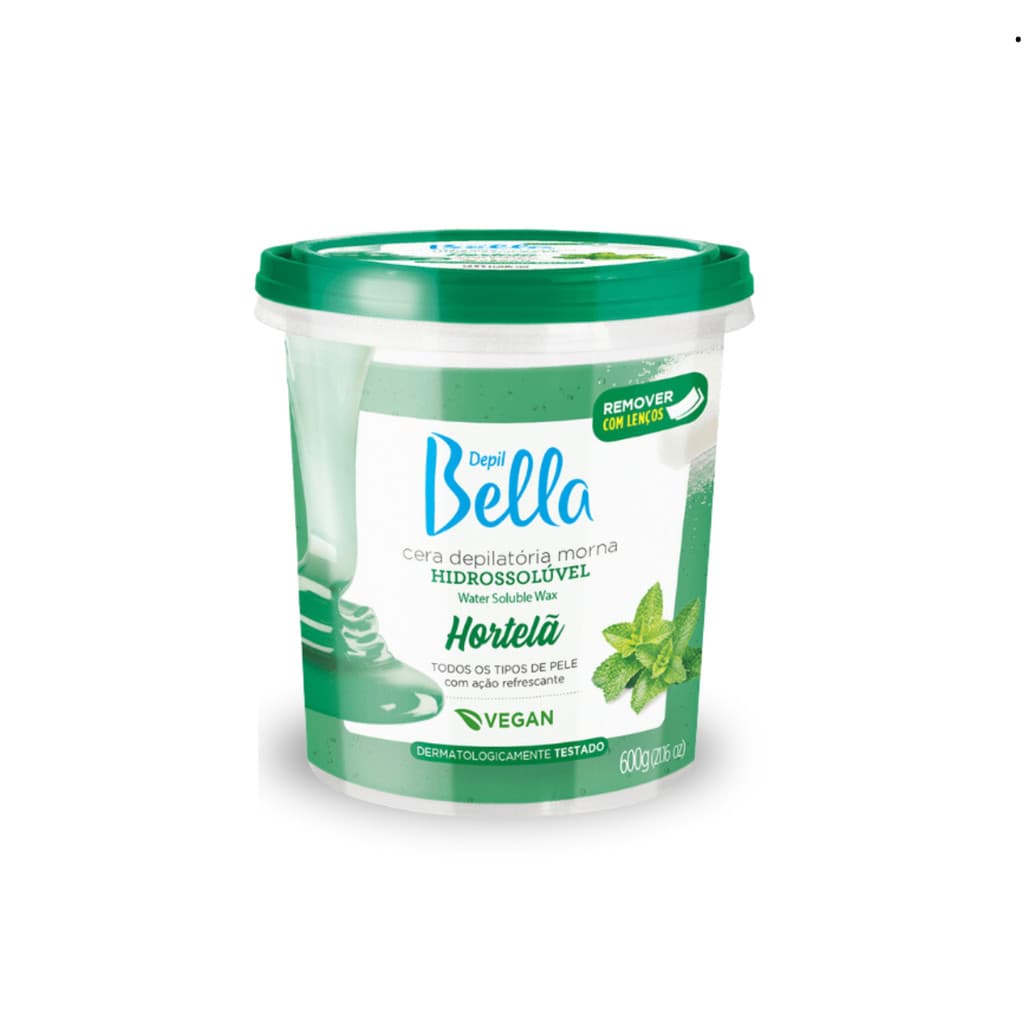 Cera Depil Bella Hidrossolúvel Hortelã 600g