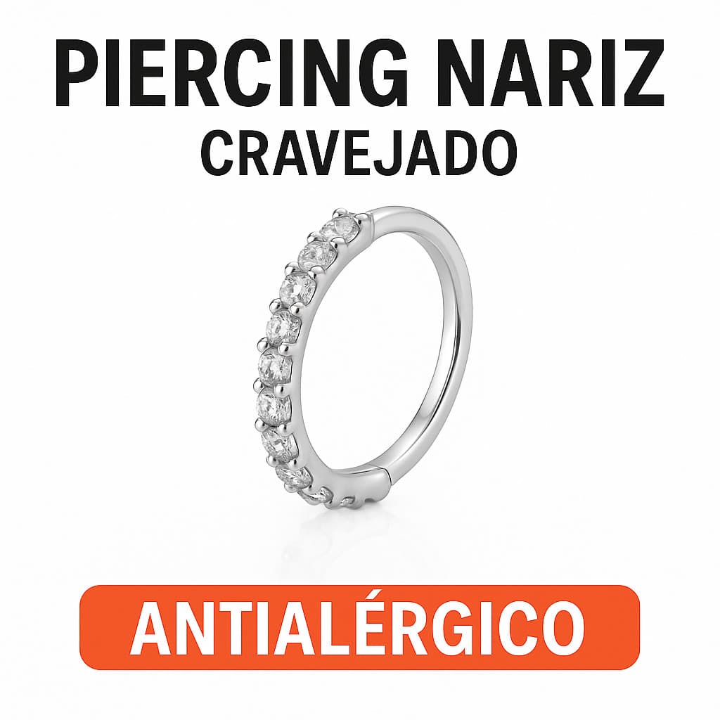 Piercing Argola Cravejado Nariz Torção 6mm 8mm Prata Dourado Zircônia Luxo