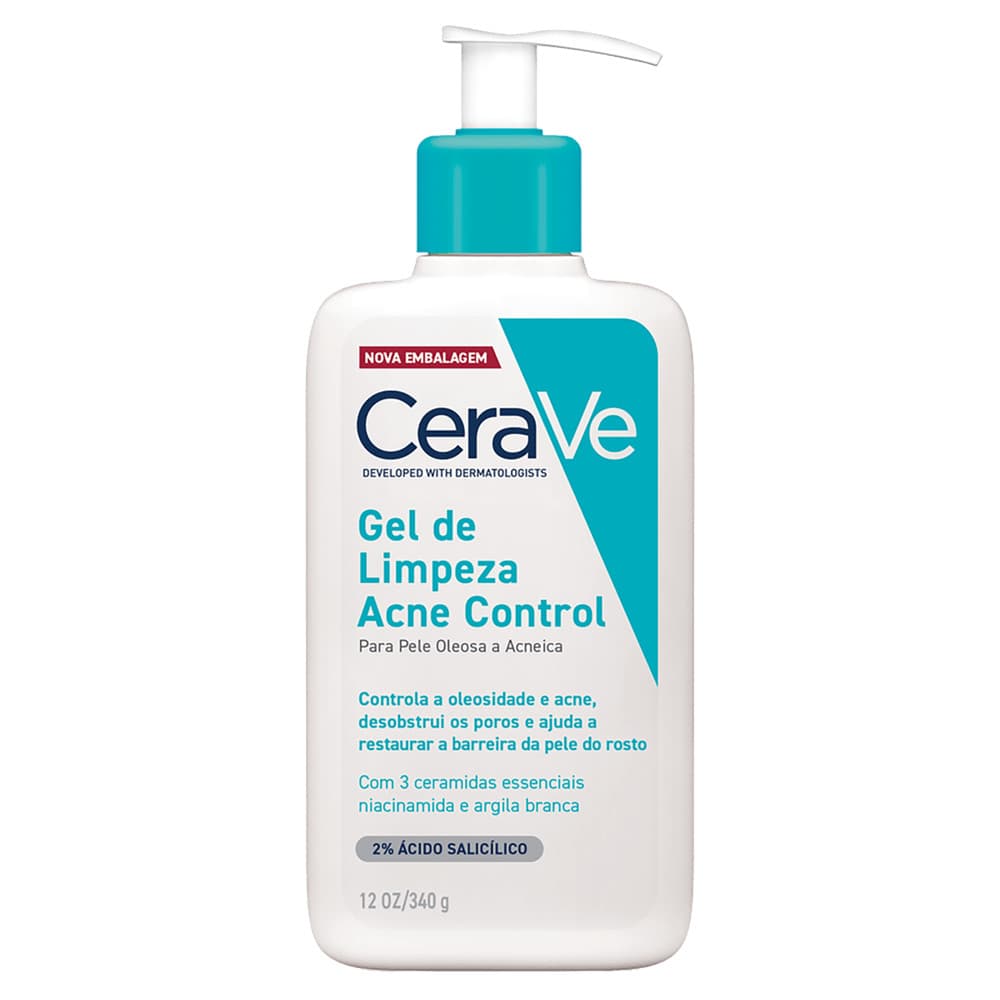 Cerave Gel de Limpeza Acne Control com 340g