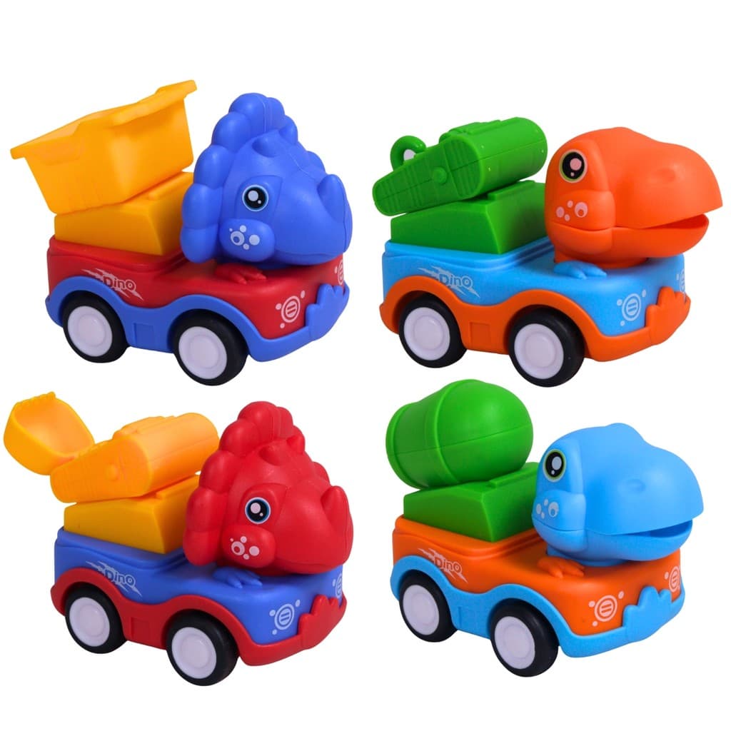 Brinquedo Carrinho Miniatura Dinossauro Pressiona e Anda Sortidos - Castela