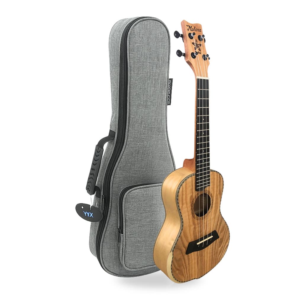 Ukulele Concert Mahina Hoku 23k em Sapele Natural com Bag Acolchoada Luxo Profissional