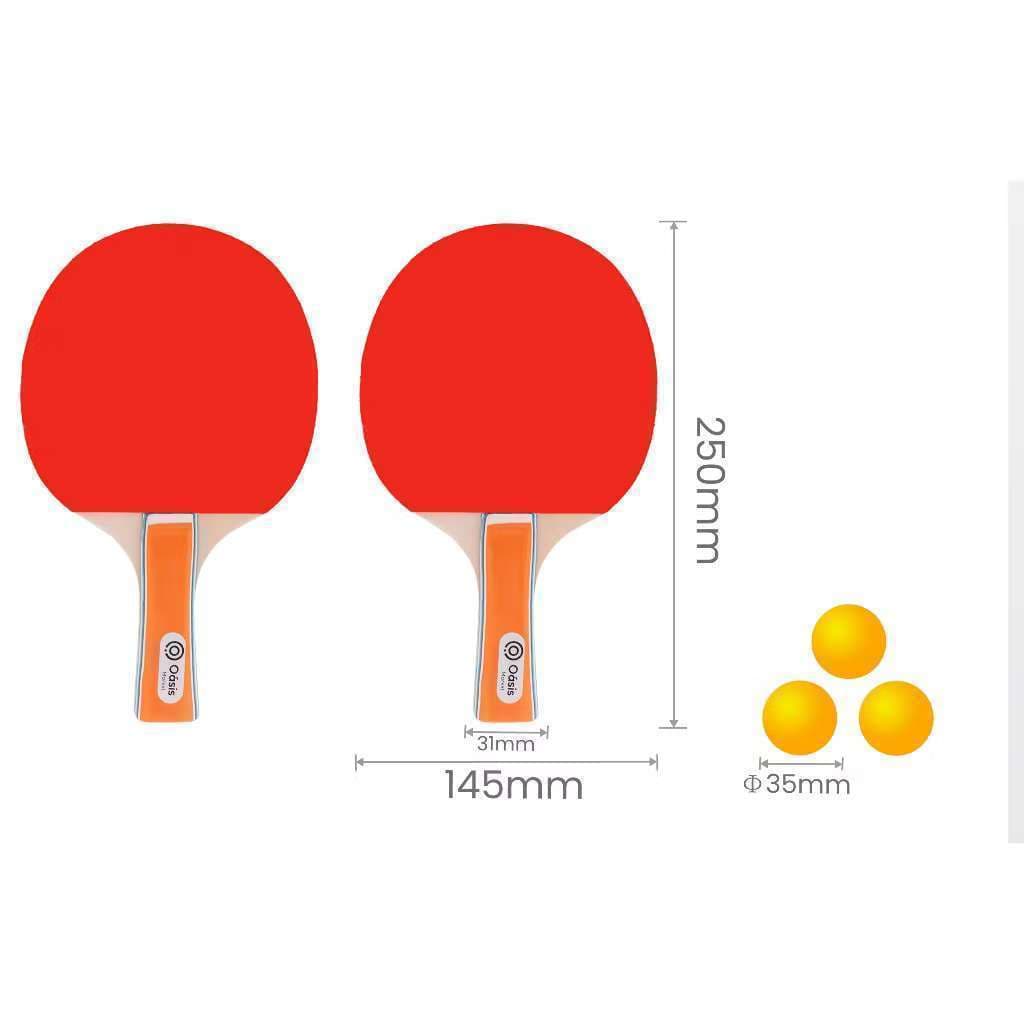 Kit 2 Raquetes Ping Pong Tênis De Mesa Profissional + 3 Bolas