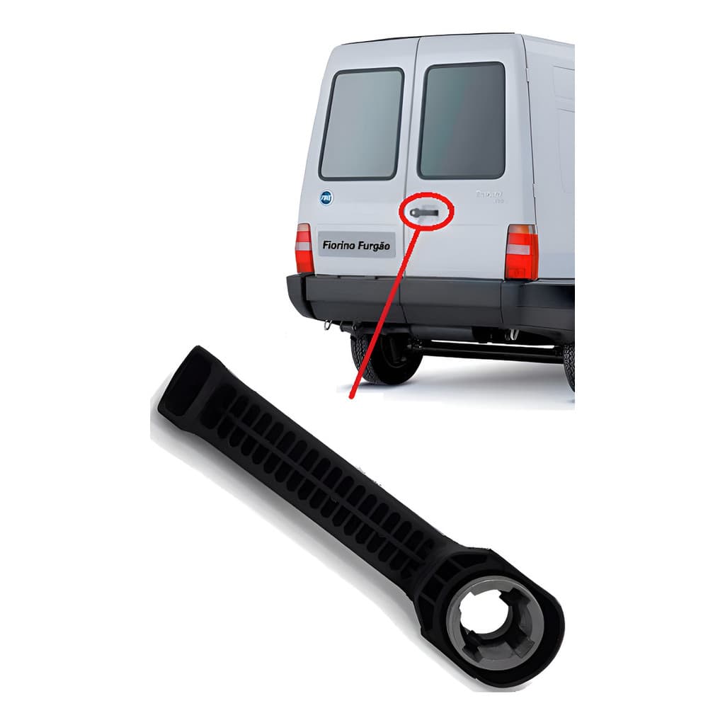 Maçaneta Externa Porta  Traseira (baú) Fiorino 04 A 13 Preto