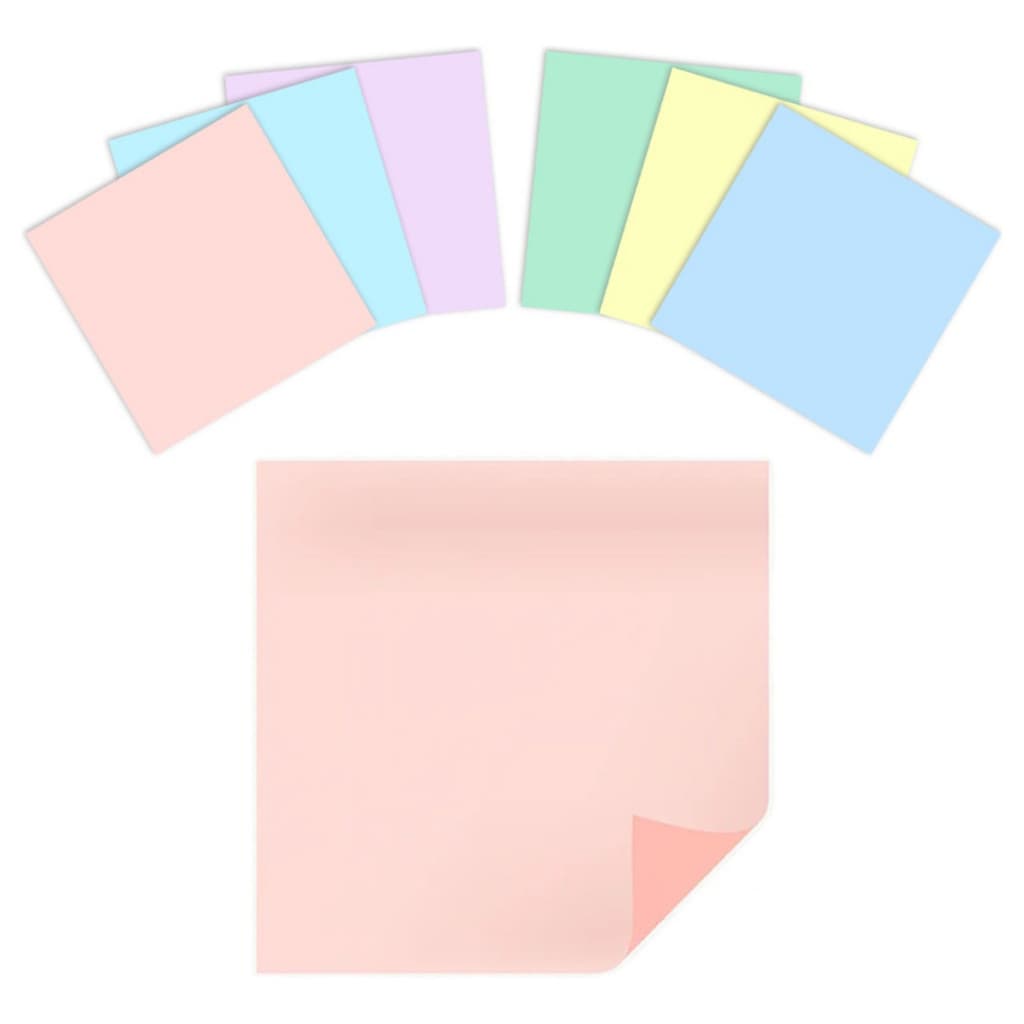 Kit Bloco de Anotação Escolar Post It Colorido, Transparente e Pastel Nota Adesiva Com 400 550 1000 Folhas