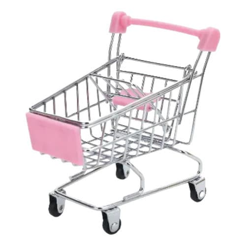 Mini Carrinho De Compras Supermercado Porta Objetos Decoração Criativa Escritório Brinquedo Mesa