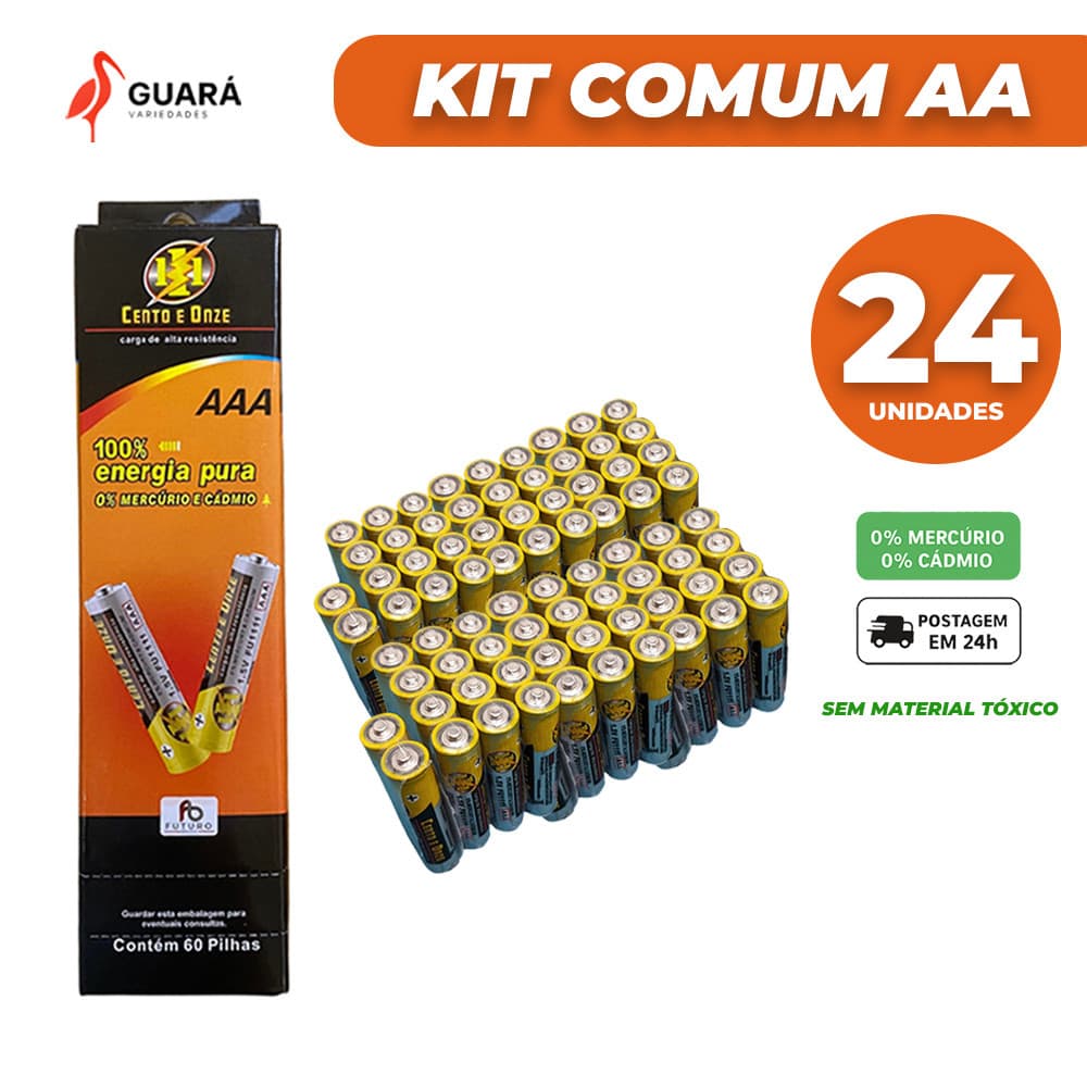 Pacote 24x Unidades (AA Comum) 1,5v RELINX SEGMA FBG Envio em 24h
