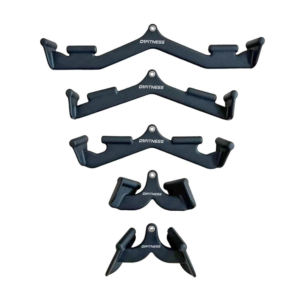 Kit Puxadores Anatômicos Academia Musculação 5 peças